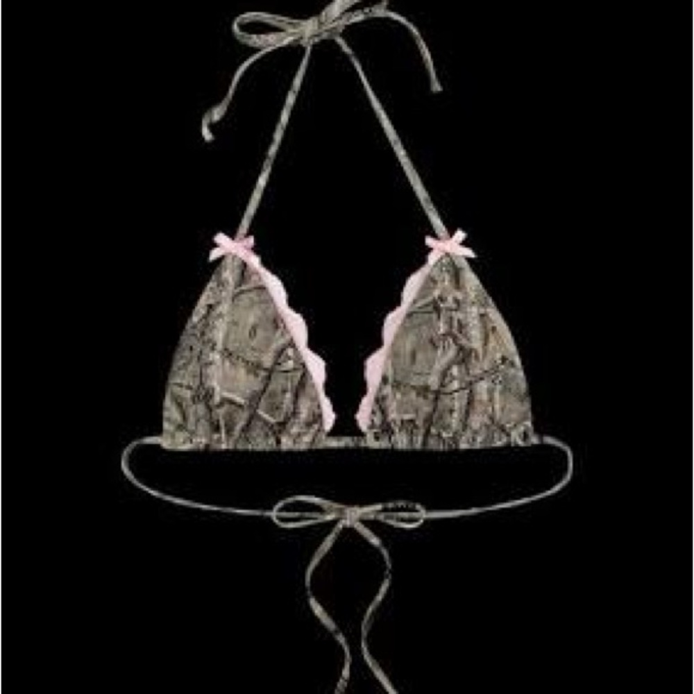 Named Collective Camo and Pink Trim Bikini